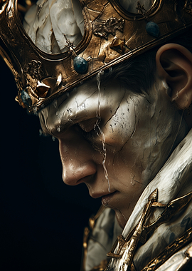Crying King with Golden Crown