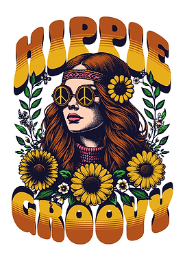 Hippie Groovy Illustration