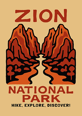 Zion National Park Travel Poster