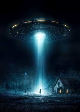 UFO Abduction Scene