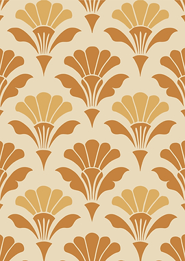 Floral Pattern in Brown and Beige