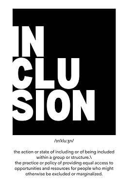 Inclusion Definition Black and White
