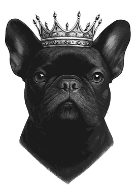 Crowned French Bulldog Portrait