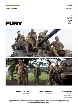 Fury Movie Poster