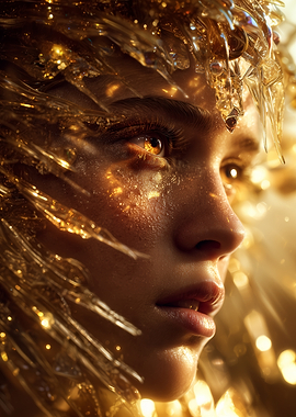 Golden Woman Portrait
