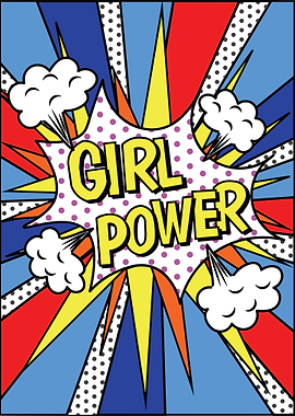 Girl Power Pop Art Illustration