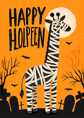 Happy Holpeen Giraffe Mummy Halloween