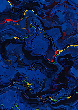 Abstract Blue Swirls