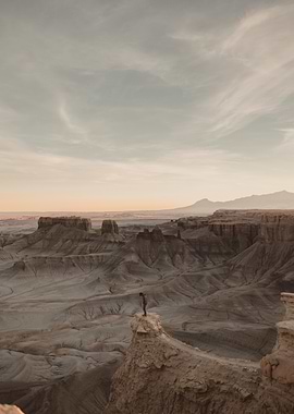 Desert Vista with Solitary Figure