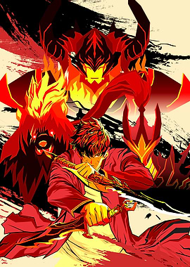 knights and fiery warriors