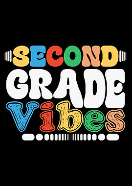 Second Grade Vibes Retro Design