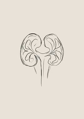 Kidney Line Art