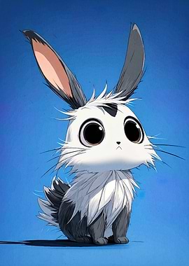 Cute Anime Style Bunny Illustration