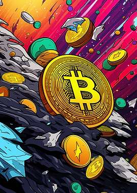 Bitcoin Crypto Comic Art