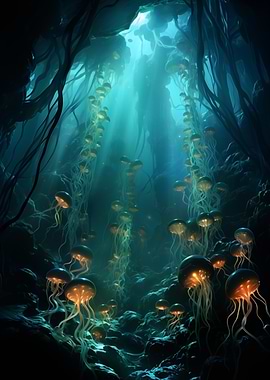 Underwater Jellyfish Cave