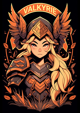 Valkyrie Warrior Digital Art Portrait