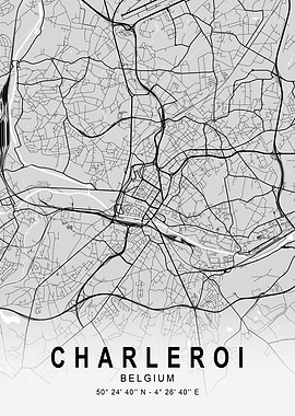 Charleroi Light City Map