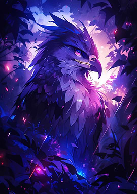 Majestic Purple Eagle Digital Art