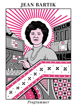 Jean Bartik, ENIAC Programmer Illustration