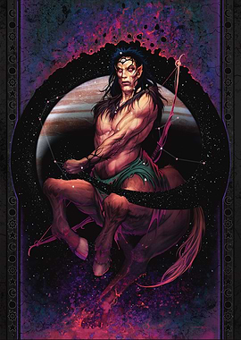 Horrorscope Sagittarius - pulp horror illustration