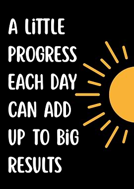 Progress Each Day Motivational Poster