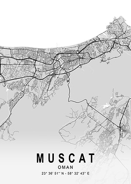 Muscat Light City Map