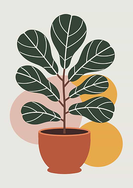 Potted Plant Illustration