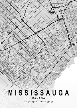 Mississauga Light City Map