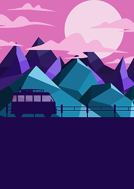 A Camper Van's Mountain Roadtrip