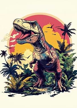 Tyrannosaurus Rex in Tropical Setting