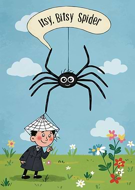 Itsy Bitsy Spider Illustration