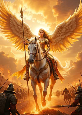 Winged Warrior on Horseback