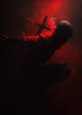 Red Ninja with Sword