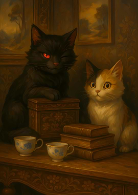 Cats, Books, and Tea Cups