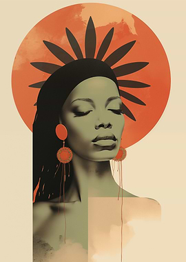 Woman Sunburst Boho style