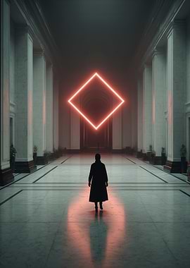 Neon Diamond Hallway