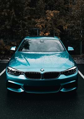Teal BMW Front View