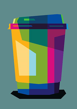 Colorful Pop Art Coffee Cup