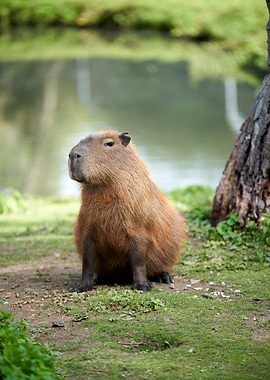 Capybara by the Water