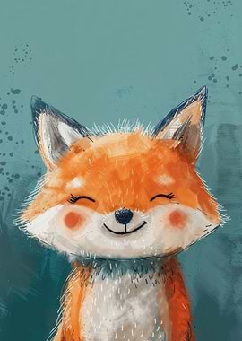 Smiling Fox Illustration