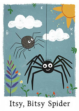Itsy Bitsy Spider Illustration