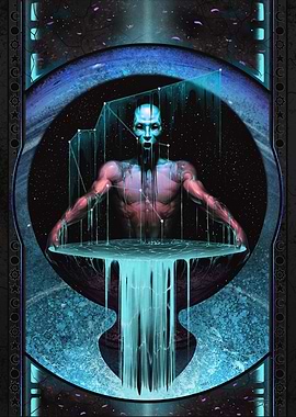 Aquarius Sign - Horror Fantasy illustration