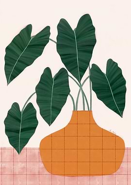 Plant in Pot Still Life