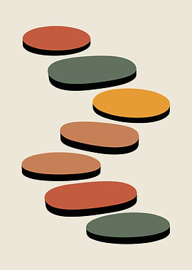 Abstract Geometric Circles Art