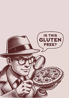 Is This Gluten Free? Funny Detective Gluten Free Pizza