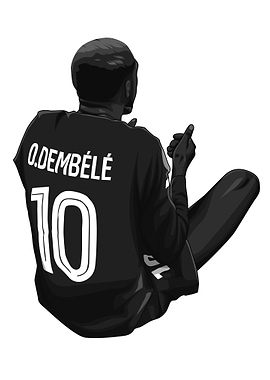 Ousmane Dembélé Black and White Version