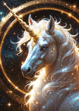 Celestial Unicorn Portrait