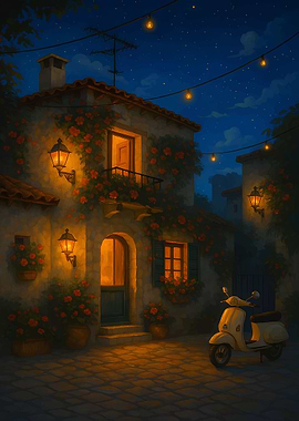 Moonlit Ride Through Italy