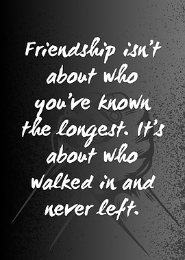 Friendship Quote on Grunge Background