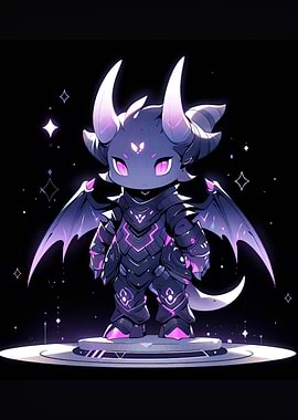 Chibi Dragon Knight in Armor